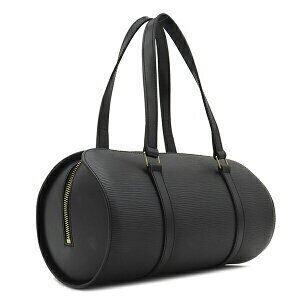 Louis Vuitton Black handbag bag leather Noir Epi Boston Soufflot